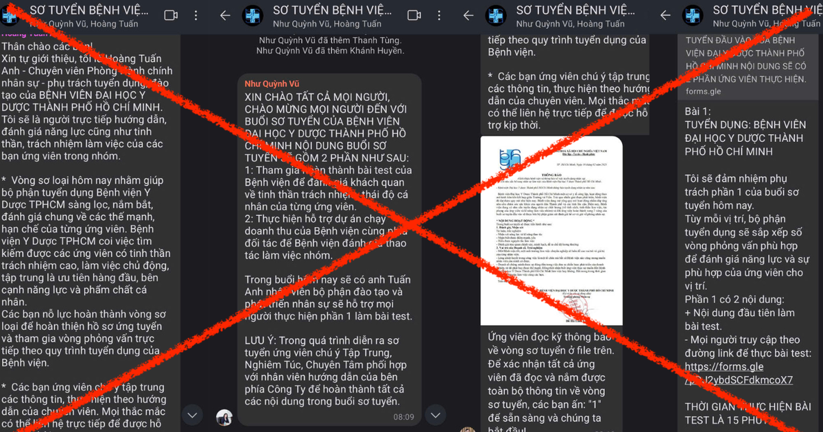 Giả mạo danh nghĩa Bệnh viện Đại học Y Dược TPHCM để lừa đảo