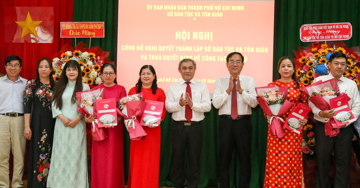Sở Dân tộc và Tôn giáo TP.HCM công bố thành lập, bổ nhiệm cán bộ