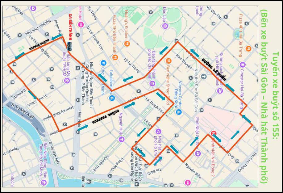 TP.HCM thông báo điều chỉnh lộ trình tuyến xe buýt số 155 và 156