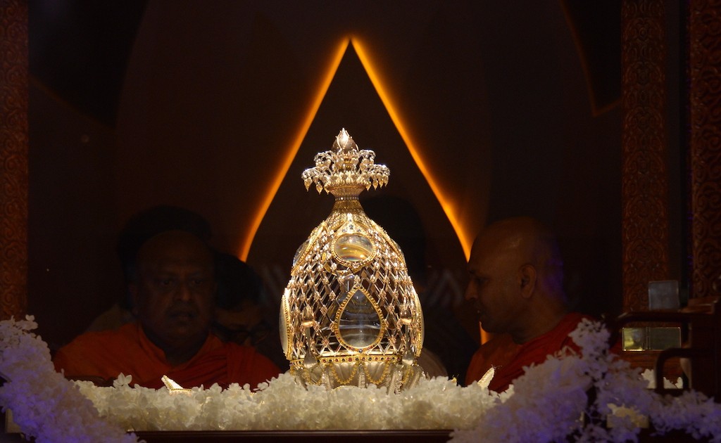 Tôn trí xá-lợi Đức Phật - Quốc bảo Ấn Độ tại chùa Thanh Tâm (Phật Cô Đơn)