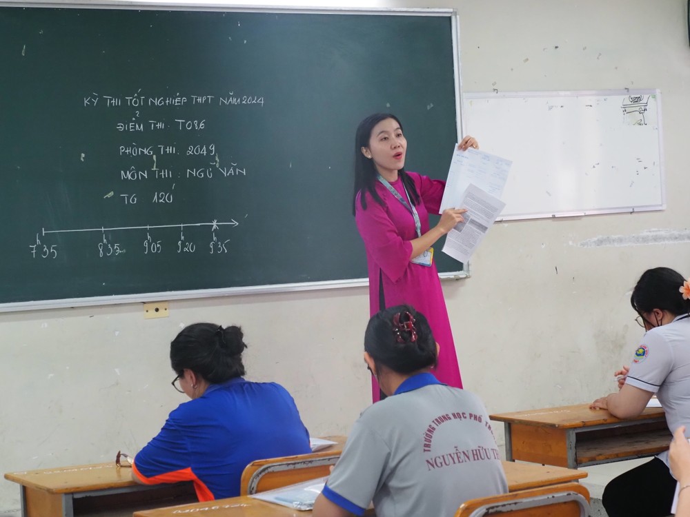 Học sinh tham gia Kỳ thi tốt nghiệp THPT năm 2024 tại TPHCM. Ảnh minh họa