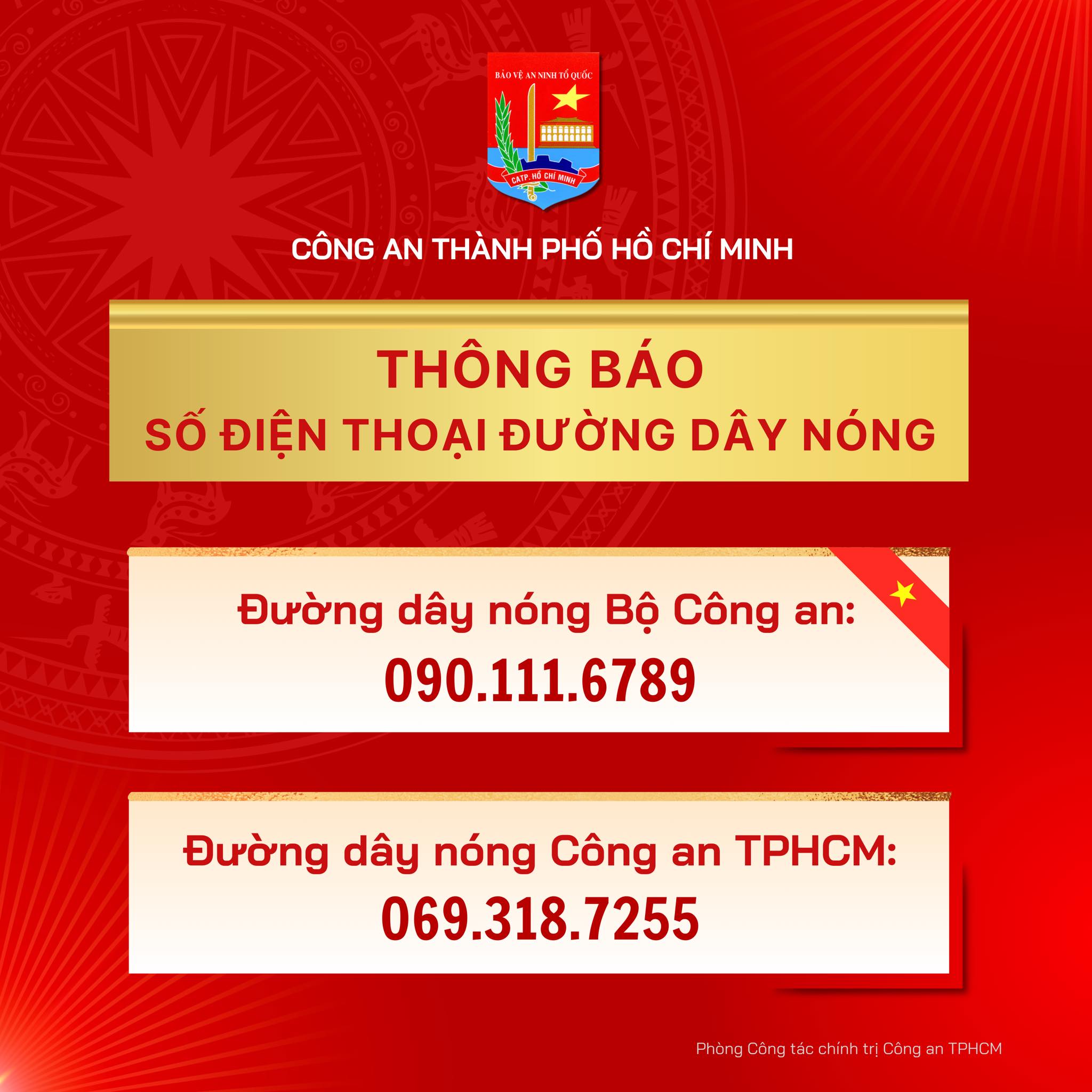 Công an TP.HCM công bố đường dây nóng tiếp nhận phản ánh tiêu cực, hành chính- Ảnh 1. Công an TP.HCM công bố đường dây nóng tiếp nhận phản ánh tiêu cực, hành chính- Ảnh 1.