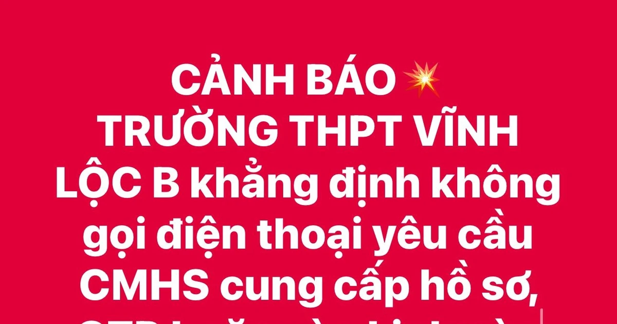 Trường học tại TPHCM cảnh báo lừa đảo liên quan đến tuyển bổ sung lớp 10