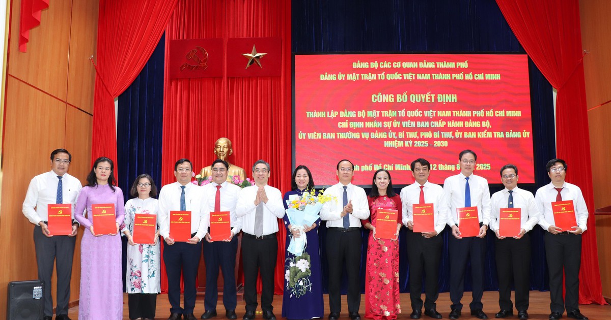 Thành lập Đảng bộ MTTQ Việt Nam TP.HCM, chỉ định nhân sự nhiệm kỳ 2025 - 2030