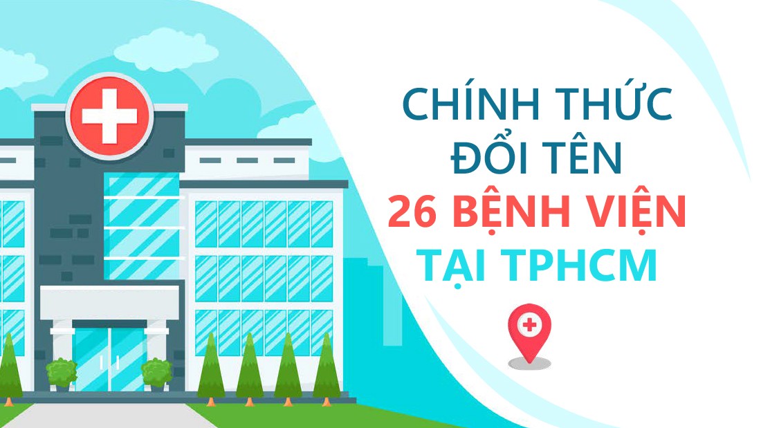 Chính thức đổi tên 26 bệnh viện tại TPHCM