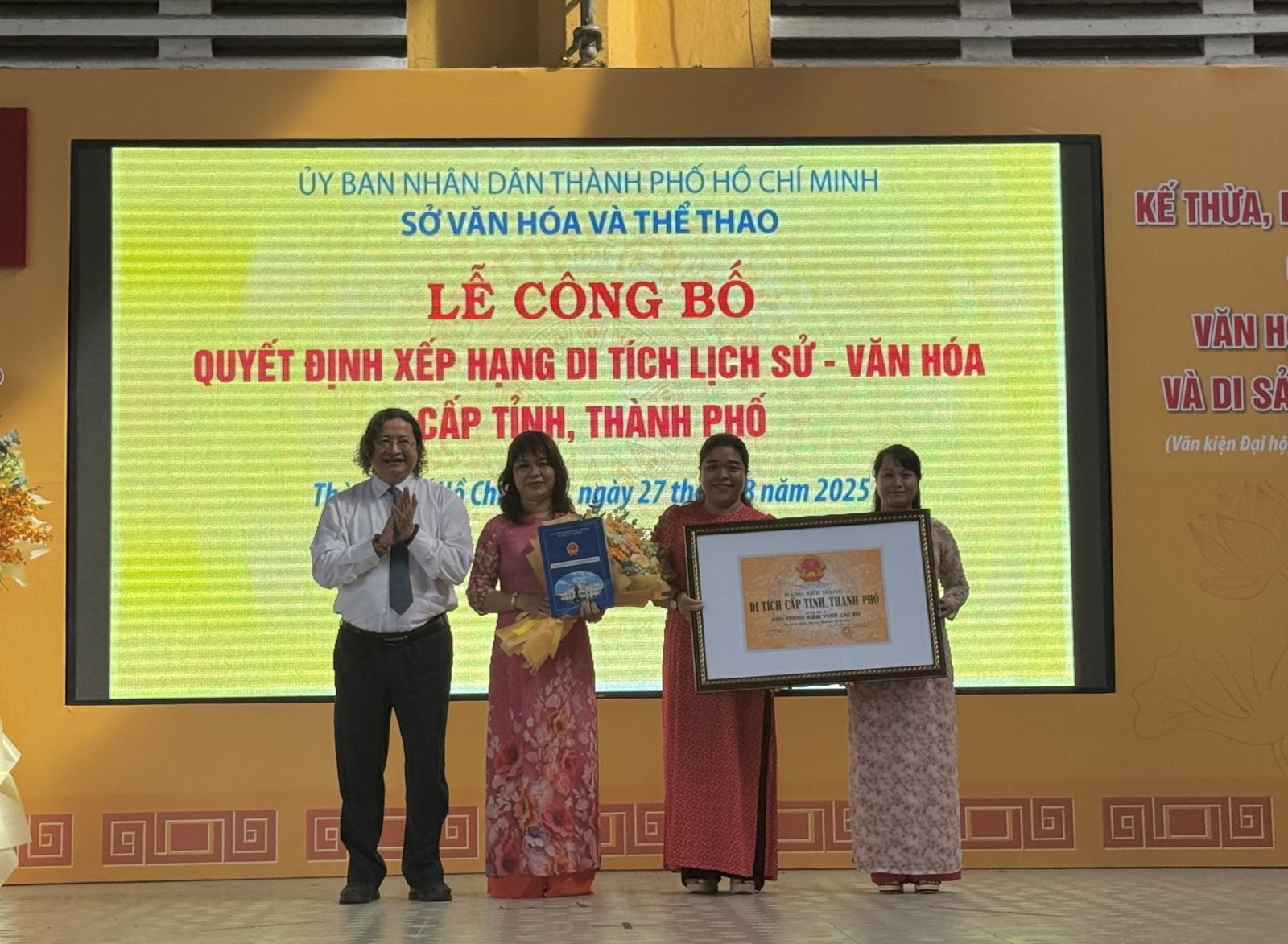 TP Hồ Chí Minh công bố quyết định xếp hạng 7 di tích lịch sử - văn hóa cấp thành phố