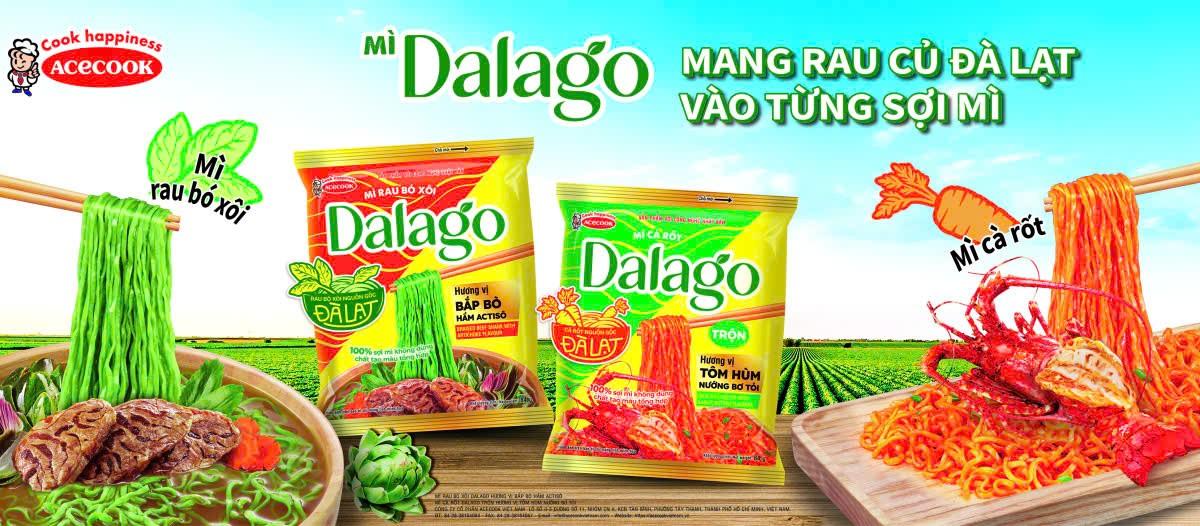 Acecook đem rau củ Đà Lạt vào từng sợi mì ăn liền Dalago | Báo Pháp Luật TP. Hồ Chí Minh