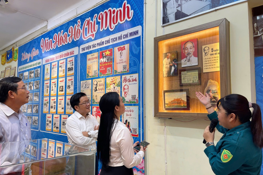 Không gian Văn hóa Hồ Chí Minh tại Ni viện Phước Long - Ảnh: Ban Tuyên giáo và Dân vận Thành ủy TPHCM