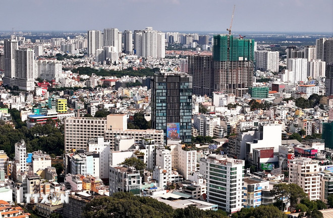 Bất động sản khu vực trung tâm Thành phố Hồ Chí Minh. (Ảnh: Hồng Đạt/TTXVN) ttxvn-thanh-pho-ho-chi-minh-bat-dong-san.jpg