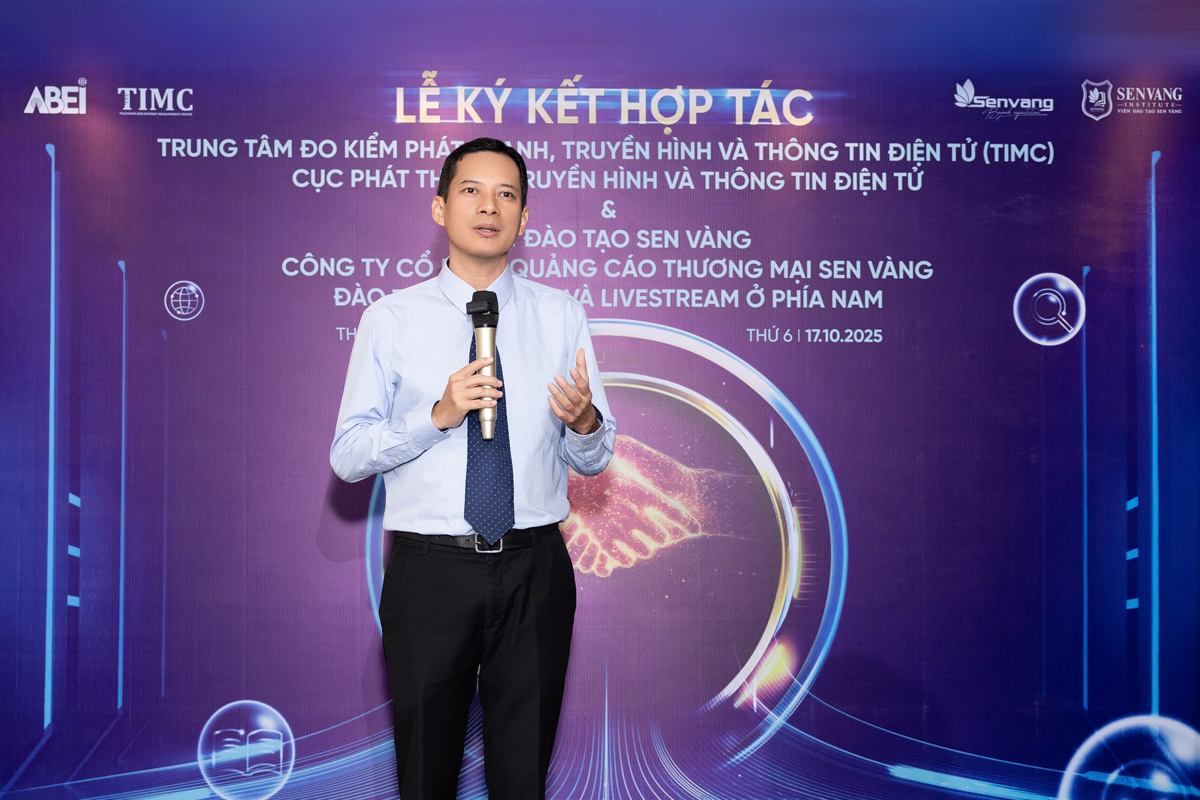 Ông Lê Quang Tự Do - Cục trưởng Cục Phát thanh, Truyền hình và Thông tin điện tử nhấn mạnh “Hoạt động ký kết giữ 2 đơn vị không nhằm mục đích thương mại, mà quan trọng hơn đó chính là thực hiện sứ mệnh xã hội, góp