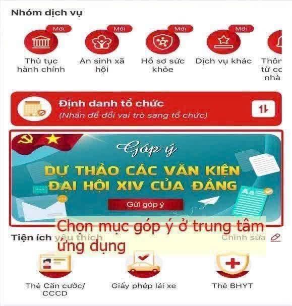 Công an TP HCM hướng dẫn góp ý dự thảo Văn kiện Đại hội Đảng qua VNeID - Ảnh 3.