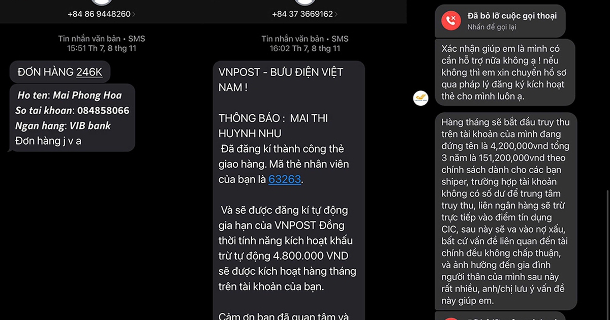 Cảnh báo tin nhắn giả mạo bưu điện