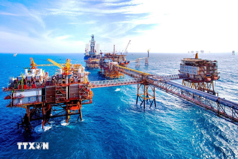 Giàn khoan của Vietsovpetro. (Ảnh: TTXVN phát)