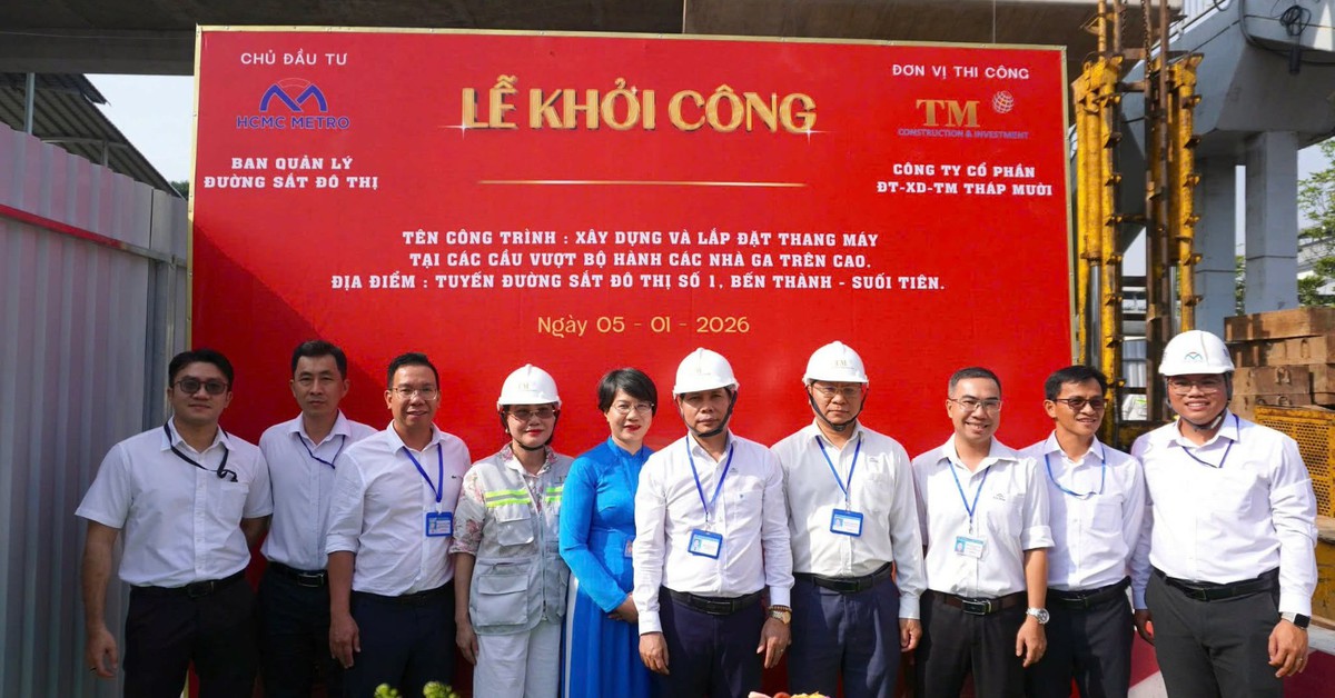 Lắp đặt 8 thang máy tại 7 cầu vượt bộ hành tuyến metro số 1