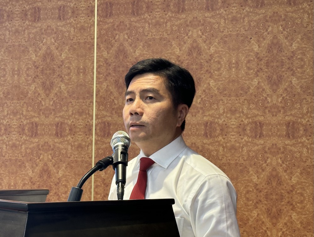 Giám đốc Sở QH-KT TPHCM Võ Hoàng Ngân phát biểu tại hội nghị. Ảnh: THANH HIỀN vo hoang ngân.jpeg