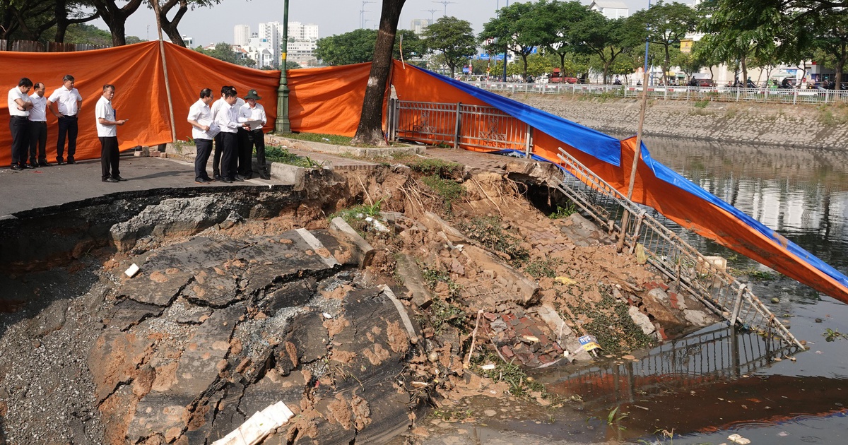 Kiểm tra bờ kênh Tàu Hủ sạt lở, lãnh đạo TP.HCM yêu cầu khắc phục khẩn cấp