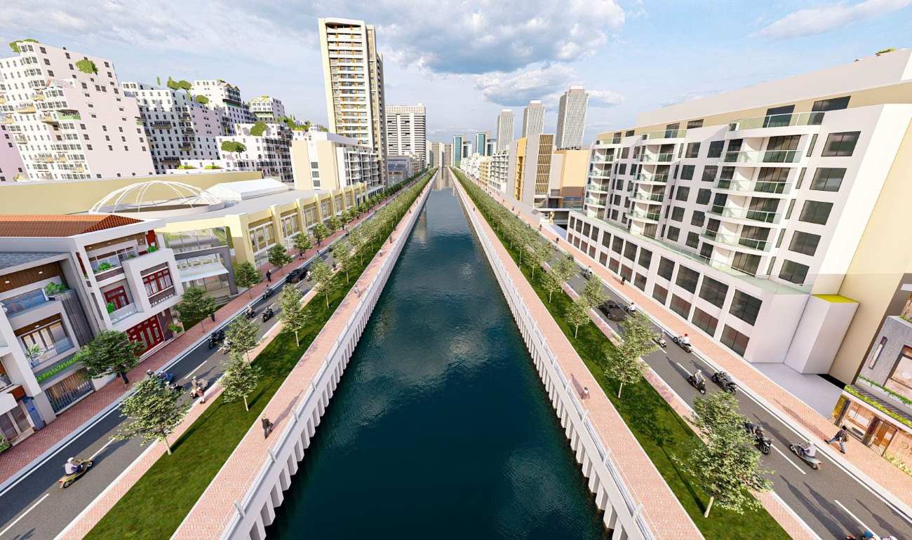 Phối cảnh rạch Xuyên Tâm sau khi hoàn thành.