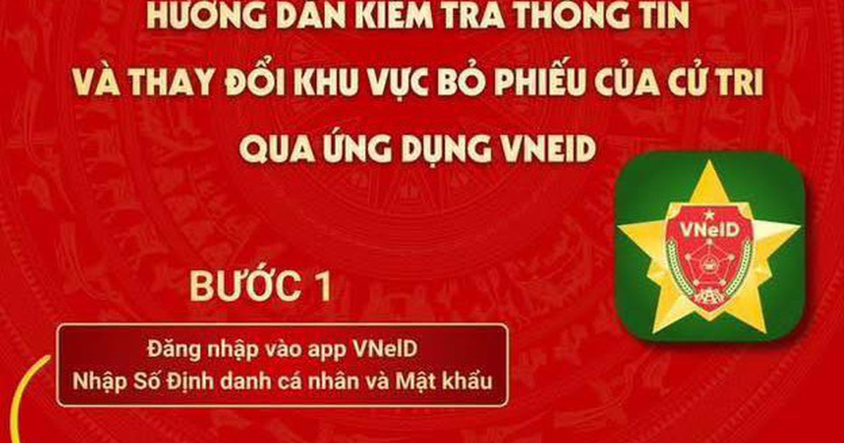 Công an TP.HCM hướng dẫn cử tri đăng ký thay đổi nơi bỏ phiếu trên VNeID