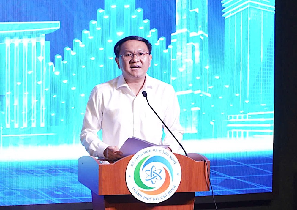 Ông Lâm Đình Thắng, Giám đốc Sở Khoa học và Công nghệ TP.HCM. Ảnh: HÀ THƯ thuong-mai-hoa-khoa-hoc-cong-nghe-2.jpg
