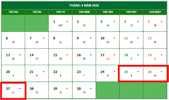 Bộ Nội vụ thông báo về ngày nghỉ Giỗ Tổ 2026 và kỳ nghỉ lễ 30 - 4 , 1 - 5 - Ảnh 1.