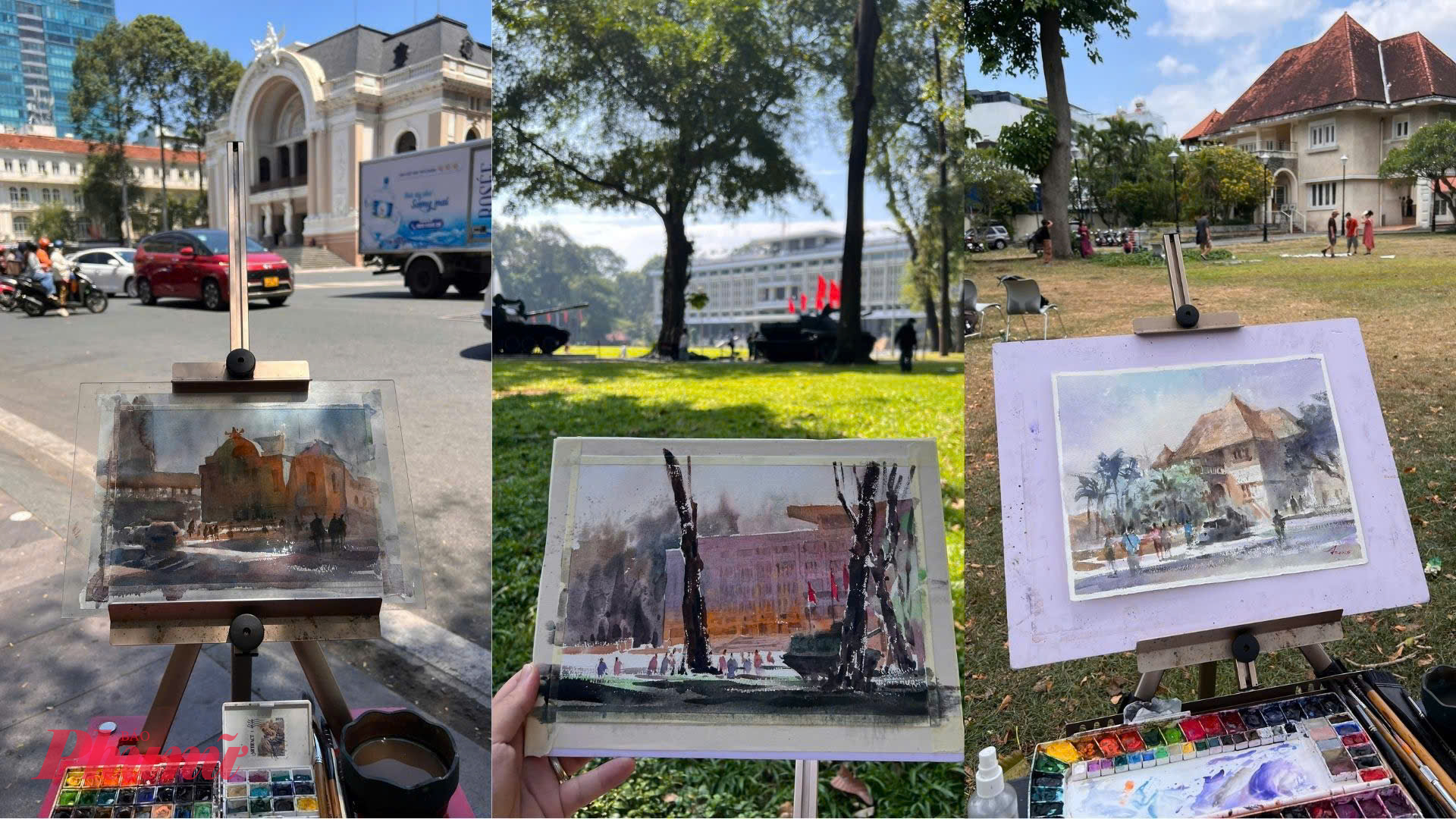 Các công trình tại TPHCM được người trẻ ghi lại bằng những góc nhìn ký họa của mình