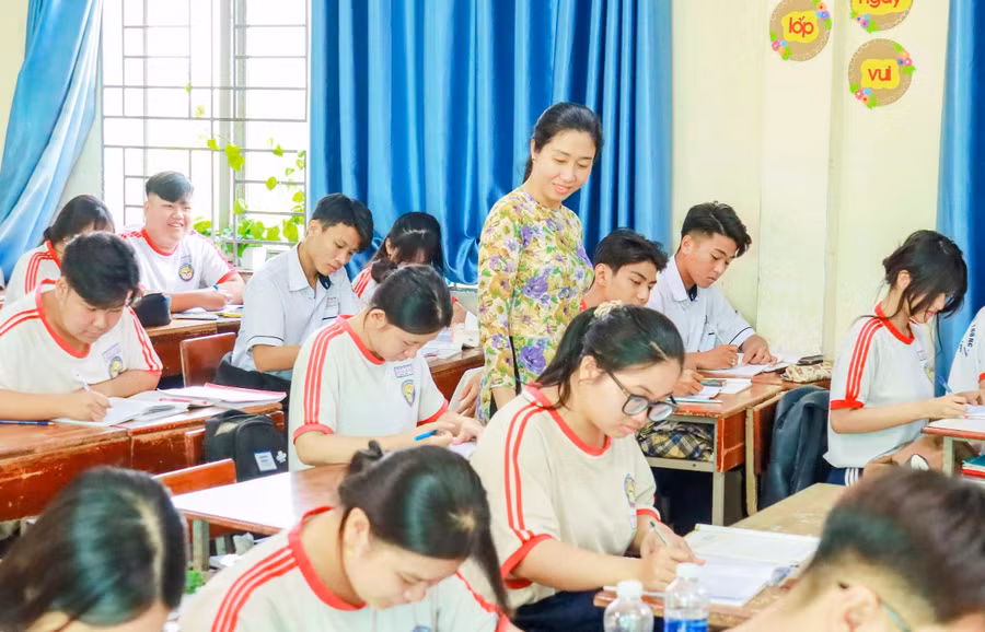 Giờ học của học sinh Trường THPT Bình Tân (phường Bình Tân, TPHCM).