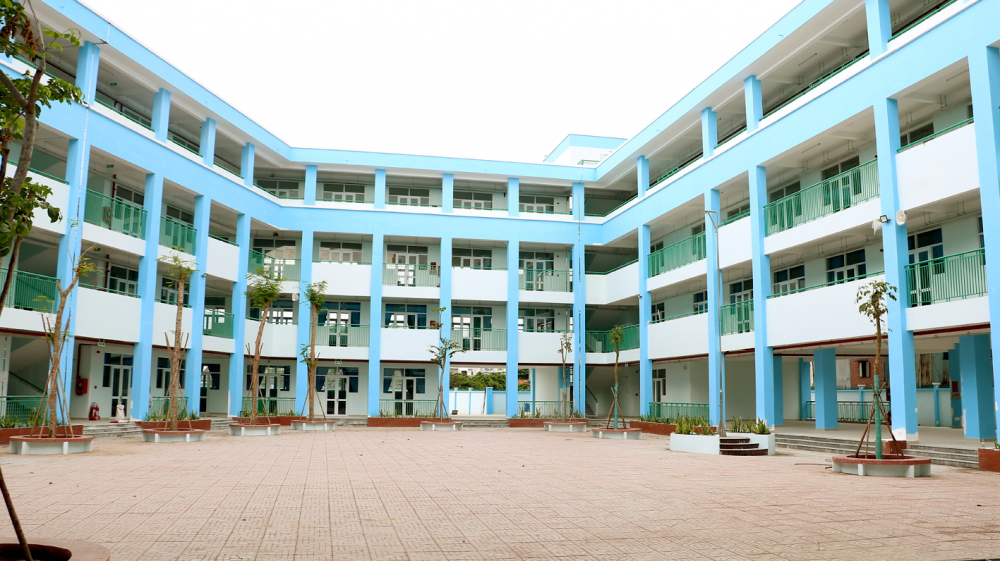 Trường tiểu học Trần Đại Nghĩa khang trang, rộng rãi