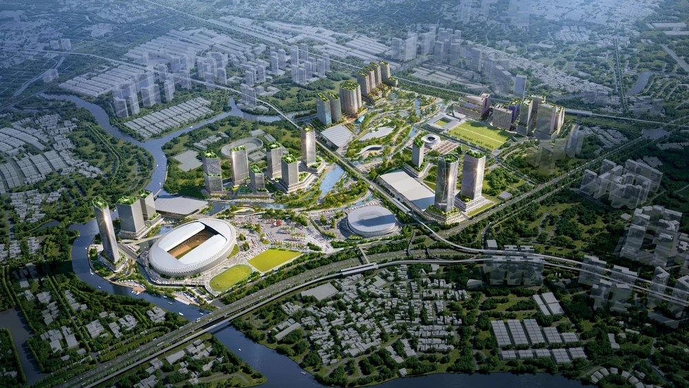 TP.HCM đầu tư, hoàn thiện các thiết chế văn hóa như Quảng trường Hồ Chí Minh, Trung tâm thể thao điện tử...-phối cảnh dự án rạch chiếc.jpg