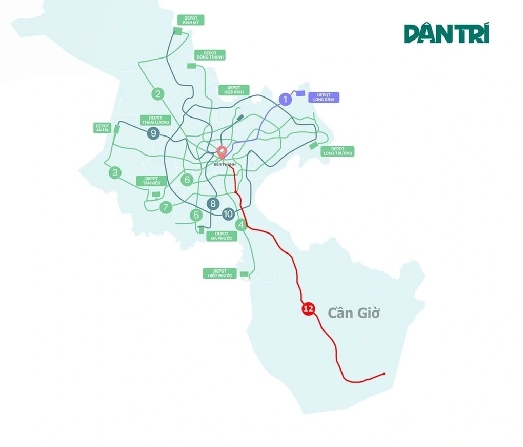 TPHCM phê duyệt hướng tuyến Metro Bến Thành - Cần Giờ - 2