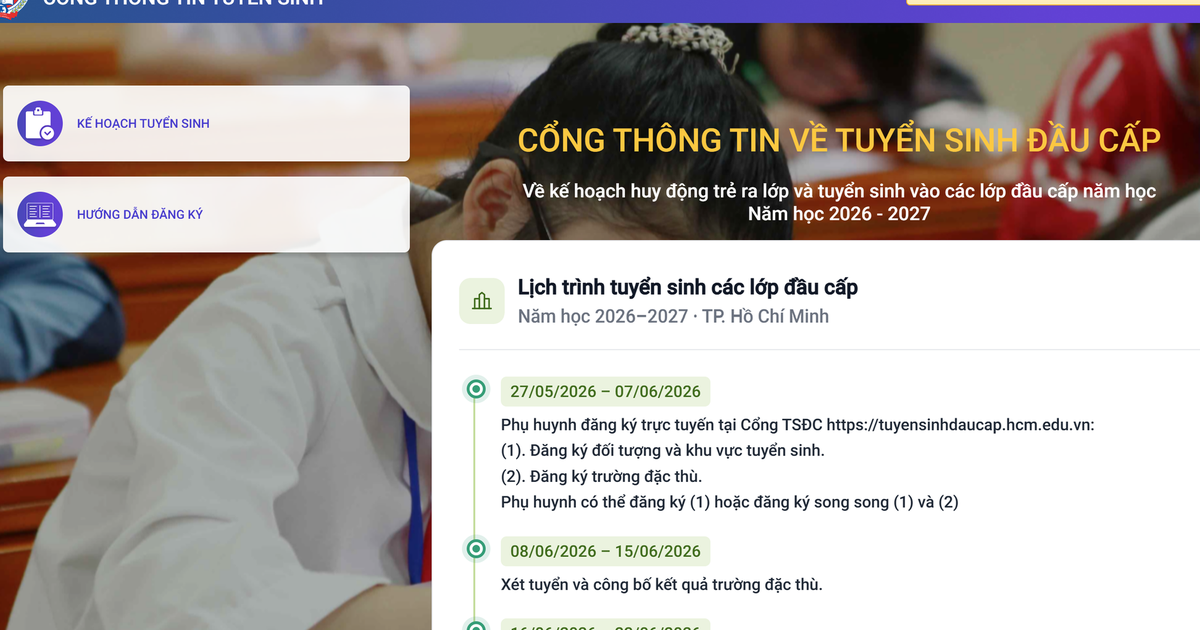 Hôm nay, phụ huynh TP.HCM bắt đầu đăng ký tuyển sinh lớp 1, 6