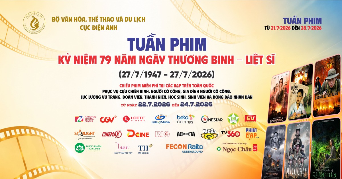 57 cụm rạp tại TPHCM chiếu phim miễn phí dịp 27-7