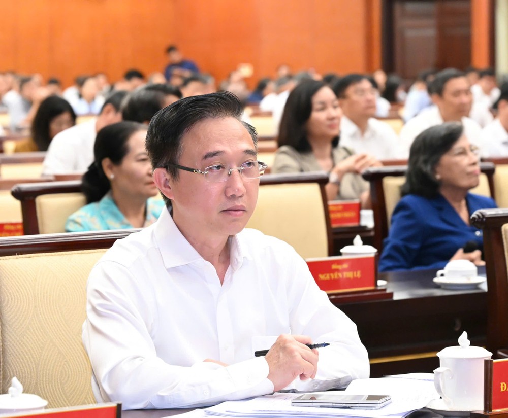 Phó Bí thư Thành ủy TPHCM Đặng Minh Thông dự hội nghị. Ảnh: Việt Dũng anh thong.jpg