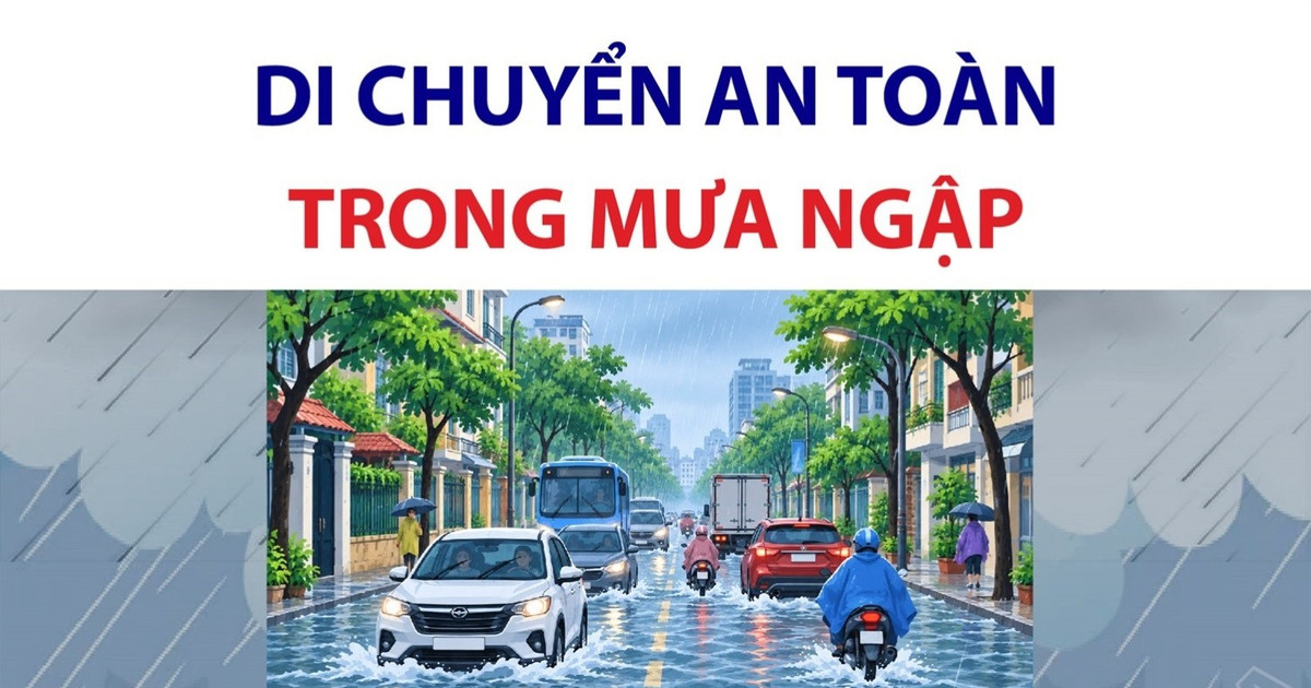 Lưu ý quan trọng trong tham gia giao thông an toàn khi mưa ngập