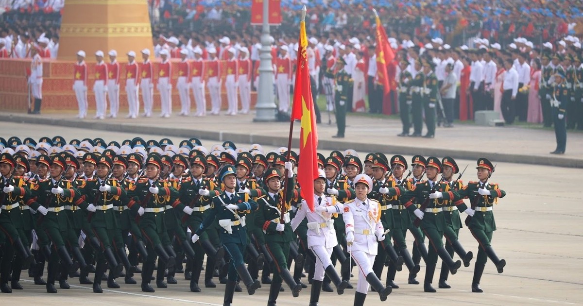 Diễu binh, diễu hành chào mừng kỷ niệm 80 năm Quốc khánh, sáng 2-9-2025. Ảnh SGGP