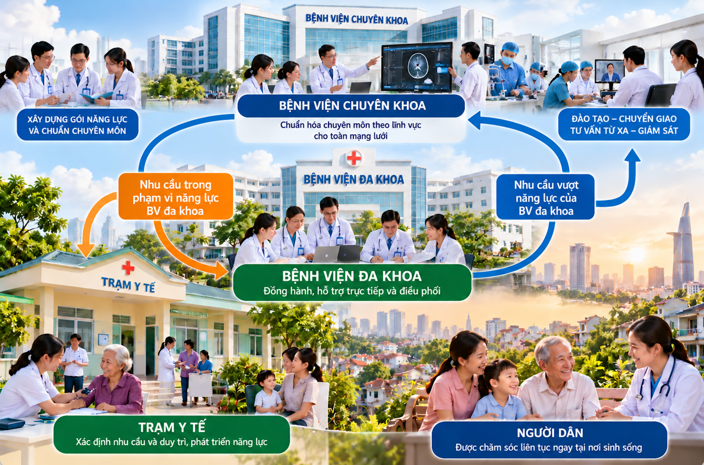 Kết nối bệnh viện với trạm y tế: Một đầu mối, hai lớp hỗ trợ - Ảnh 1.