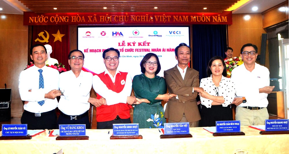 Các đơn vị ký kết chương trình phối hợp tổ chức Festival Nhân ái 2026 5.jpeg