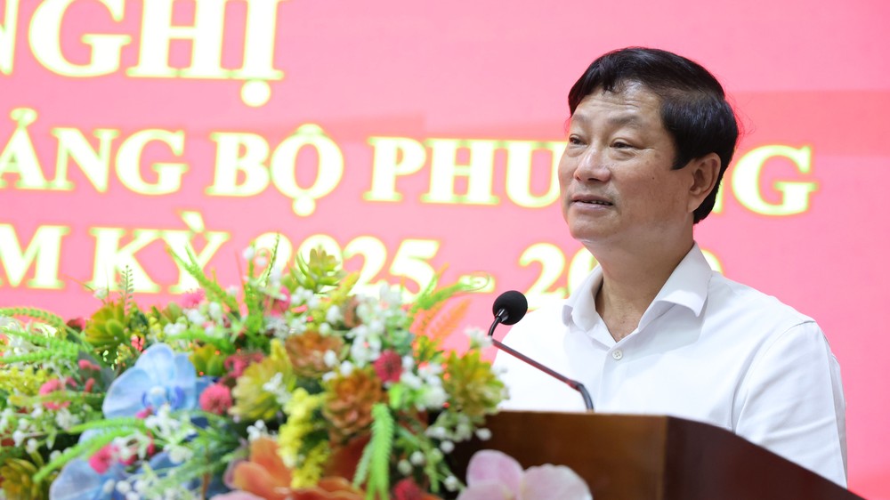 Đồng chí Võ Văn Minh phát biểu chỉ đạo hội nghị. Ảnh: LÊ THOA dang 2.jpg