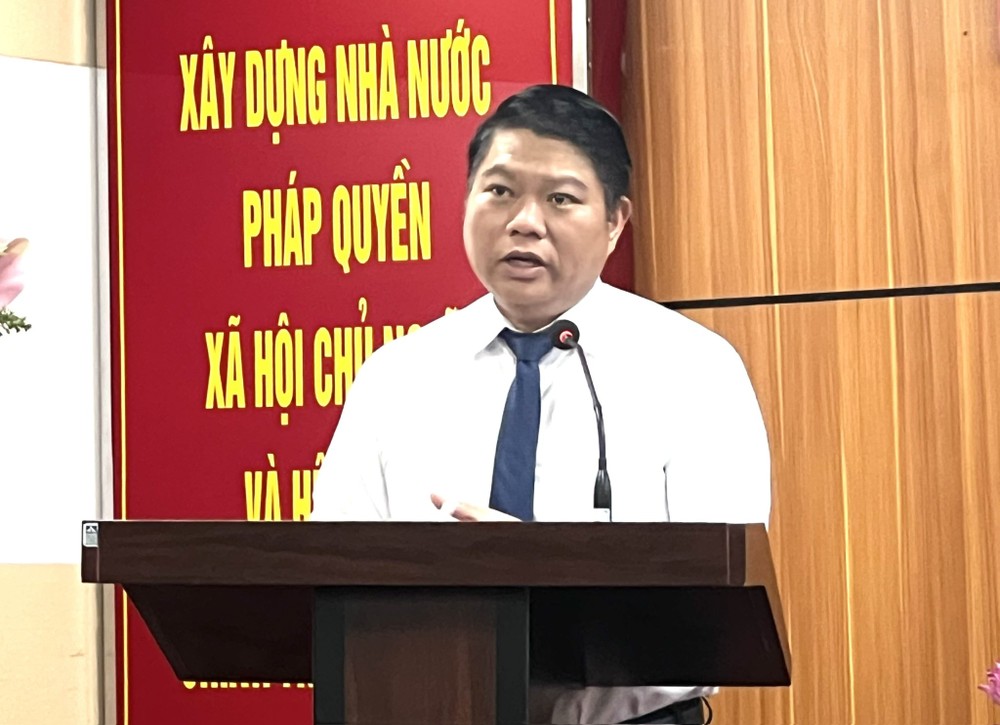 Ông Lê Văn Danh, Phó Giám đốc Sở Công thương TPHCM, thông tin về HCMC Export 2026. Ảnh: MINH XUÂN 1790649332249_1845295124880320190_2029379387302433036_d12ede87bdff54079ca7a8e070908278.jpg