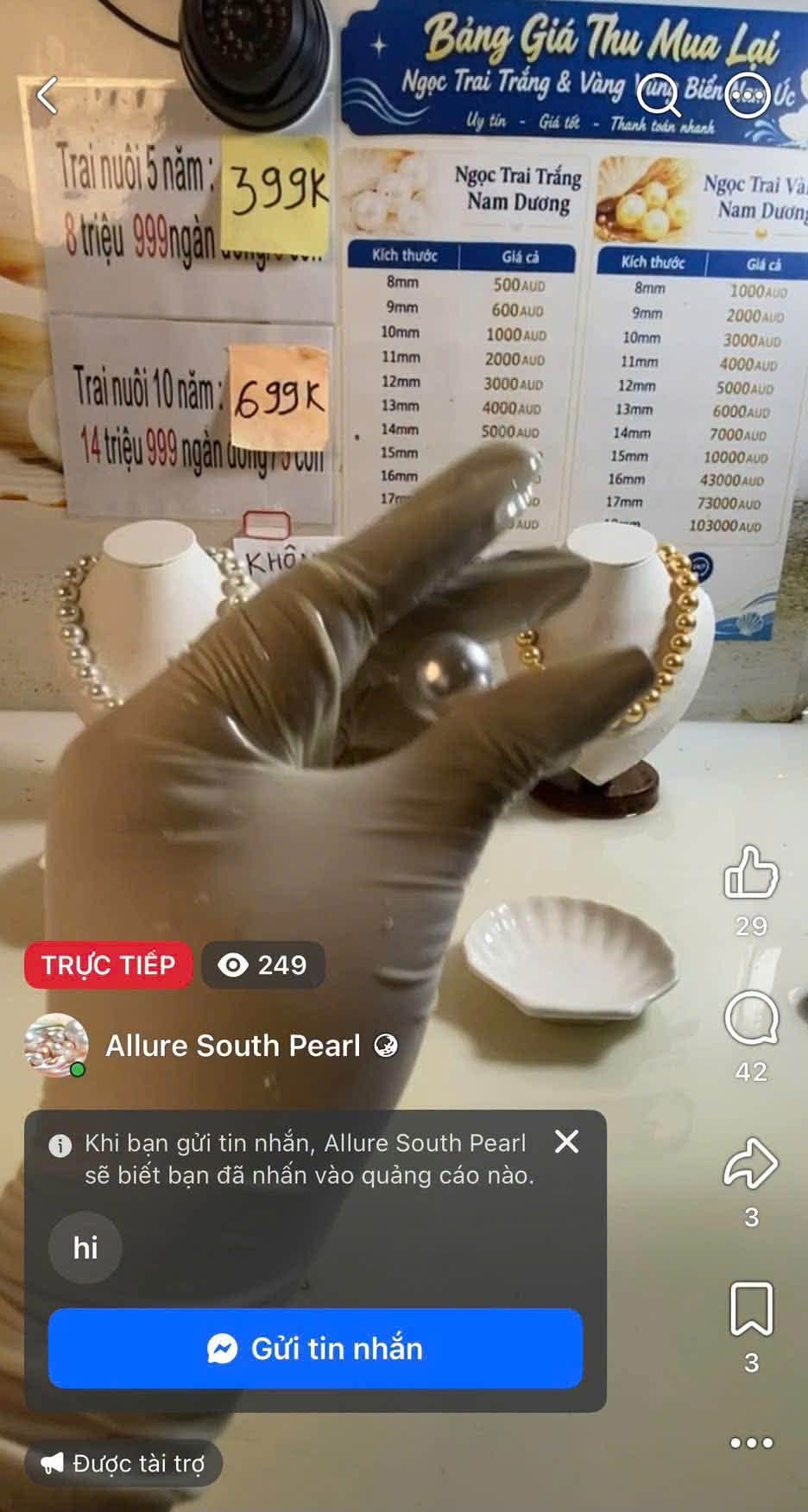 Công an TP.HCM cảnh báo thủ đoạn lừa đảo mua ngọc trai qua livestream - Ảnh 1.