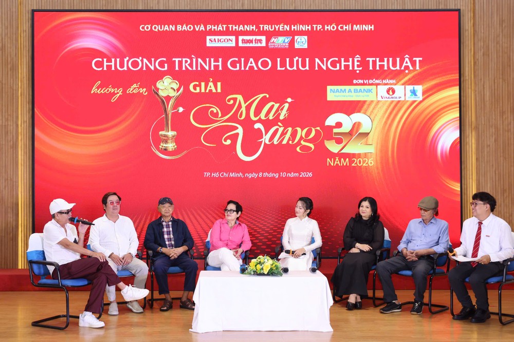 Các nghệ sĩ đóng góp ý kiến cho Giải Mai Vàng lần thứ 32 - năm 2026. Ảnh: HOÀNG TRIỀU mai vang.jpg