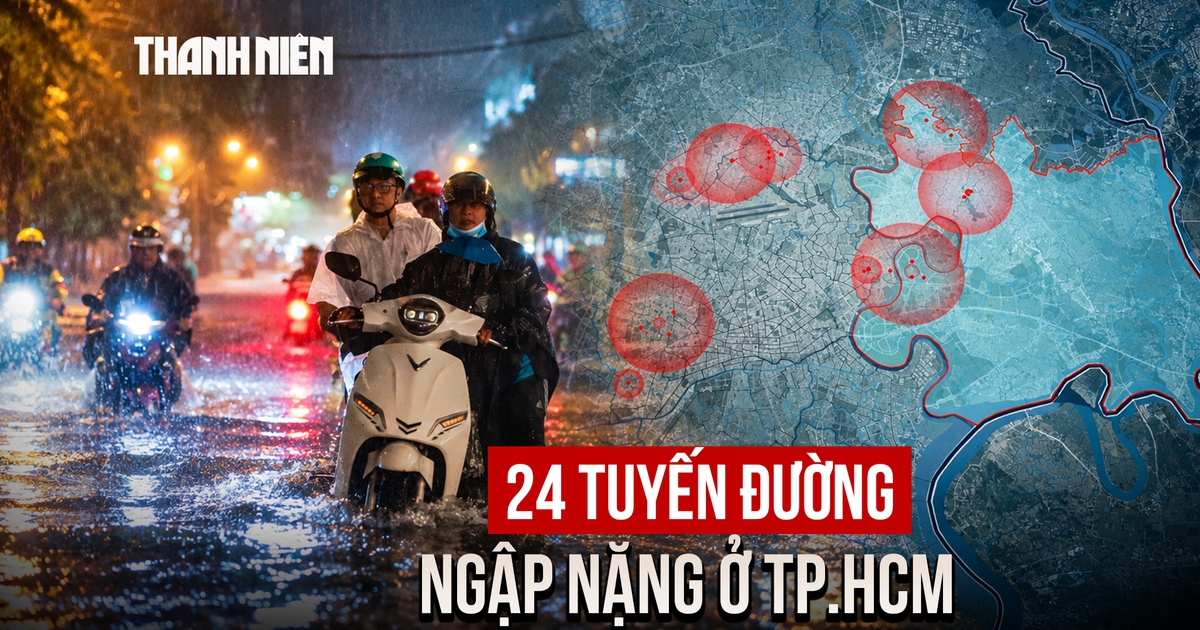159 điểm ngập ở TP.HCM: Bản đồ 24 tuyến ngập nặng thường xuyên cần lưu ý
