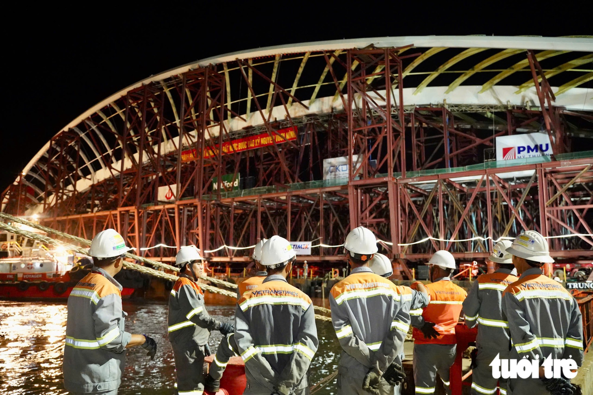 Bắt đầu lai dắt 124km nhịp cầu đi bộ 3.400 tấn về Bến Bạch Đằng - Ảnh 7.