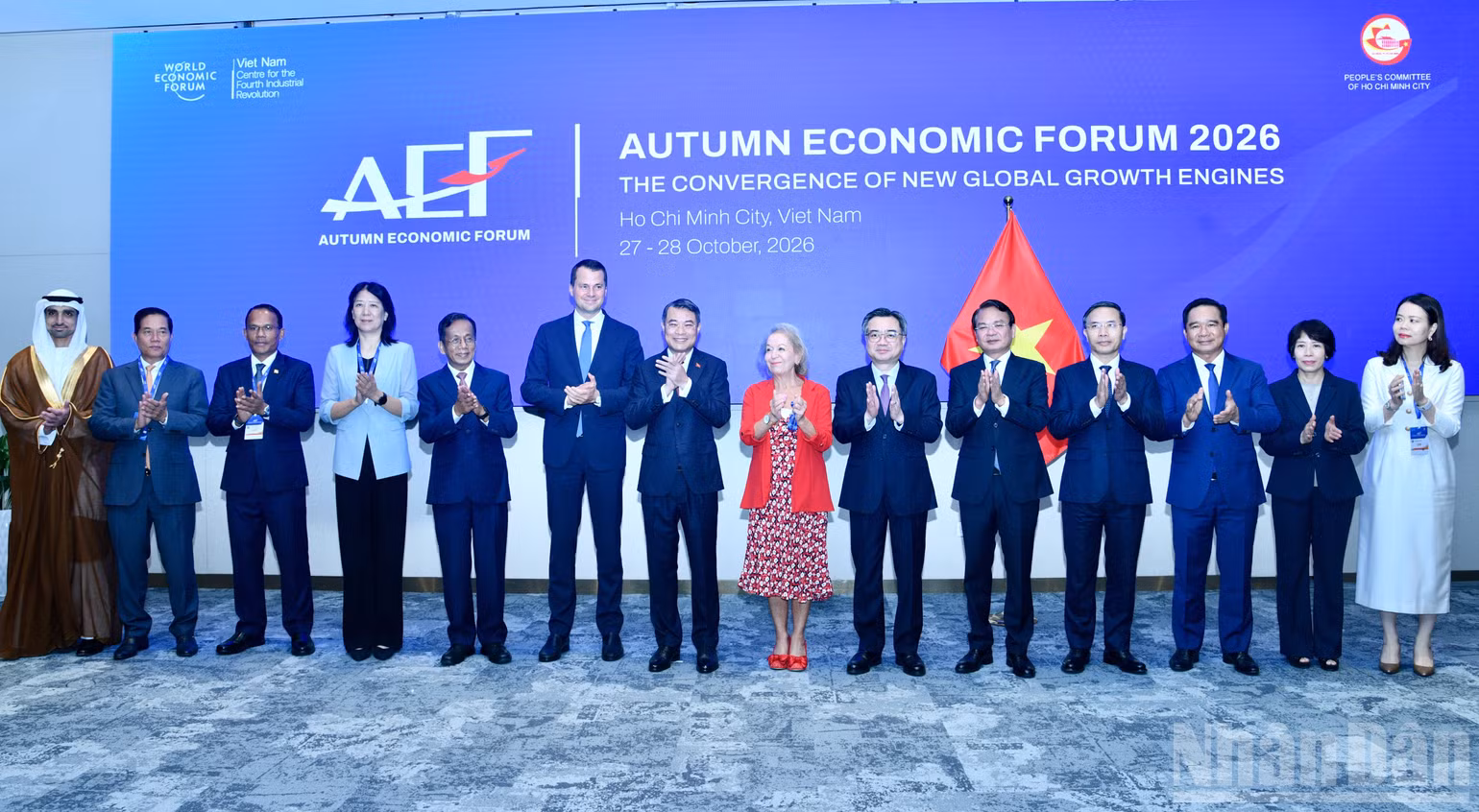 Thủ tướng Chính phủ Lê Minh Hưng cùng các quan chức cấp cao các nước tham dự Diễn đàn Kinh tế Mùa thu năm 2026. (Ảnh: THANH GIANG) ndo_br_e45e0c70-7559-4863-8d1a-cd54e2ad8422-1-201-a.jpg