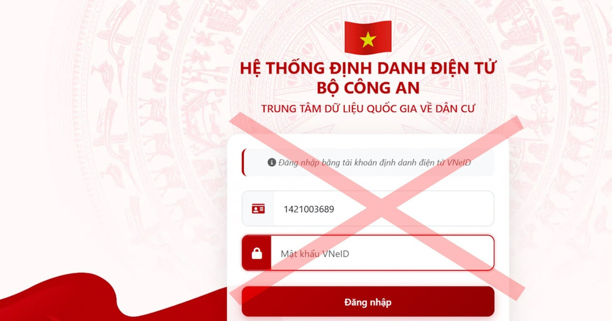Xuất hiện website giả mạo hệ thống định danh điện tử VNeID